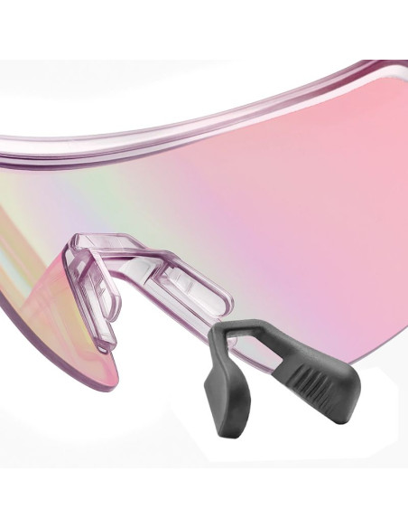 Okulary rowerowe rockbros fotochromowe, z ochroną uv i wkładką korekcyjną, przeroczyste - fioletowe