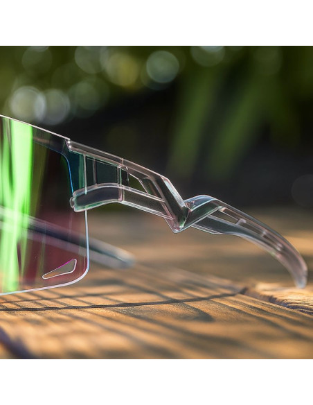 Okulary rowerowe rockbros fotochromowe, z ochroną uv i wkładką korekcyjną, przeroczyste - fioletowe