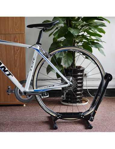 Stojak rowerowy rockbros t30 składany na przednie lub tylne koło kompatybilny z kołami 24-27,5 cala oraz 700c - czarny