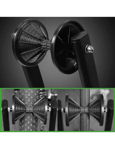 Stojak rowerowy rockbros t30 składany na przednie lub tylne koło kompatybilny z kołami 24-27,5 cala oraz 700c - czarny