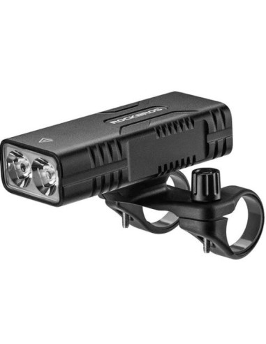 Lampka rowerowa rockbros 24310002001 850 lm z funkcją powerbanku + kabel usb-c - usb-a - czarna