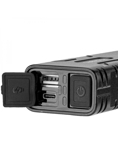 Lampka rowerowa rockbros 24310002001 850 lm z funkcją powerbanku + kabel usb-c - usb-a - czarna