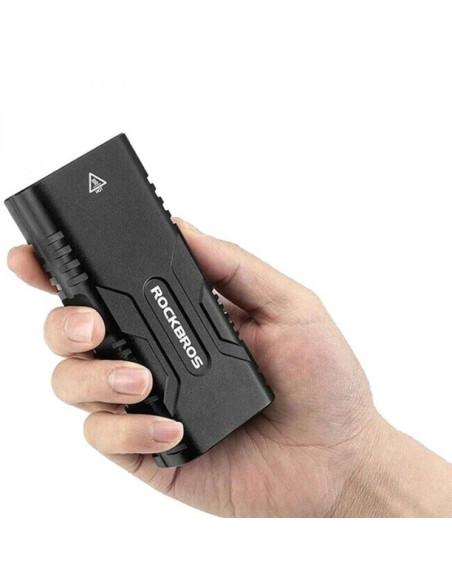 Lampka rowerowa rockbros 24310002001 850 lm z funkcją powerbanku + kabel usb-c - usb-a - czarna