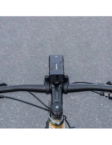 Lampka rowerowa rockbros 24310002001 850 lm z funkcją powerbanku + kabel usb-c - usb-a - czarna