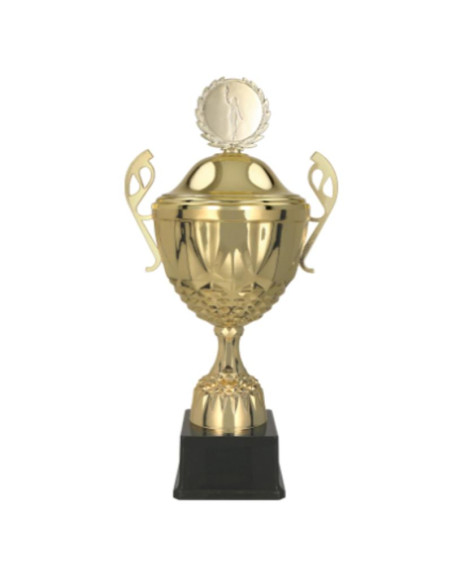 Puchar metalowy złoty z przykrywką mufa