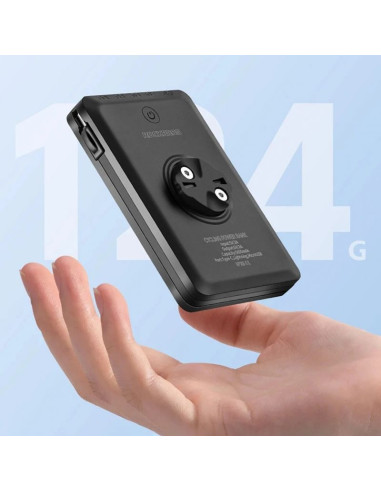 Lampka rowerowa rockbros jp008 przednia pod licznik z powerbankiem 5000mah 150lm ipx6 - czarna