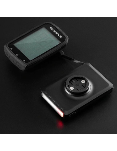 Lampka rowerowa rockbros jp008 przednia pod licznik z powerbankiem 5000mah 150lm ipx6 - czarna