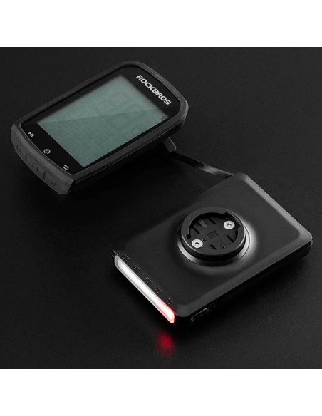 Lampka rowerowa rockbros jp008 przednia pod licznik z powerbankiem 5000mah 150lm ipx6 - czarna