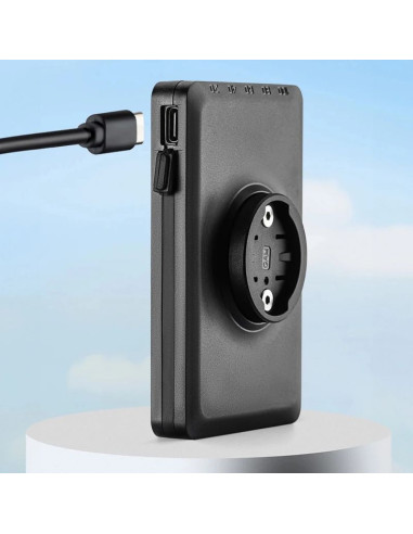 Lampka rowerowa rockbros jp008 przednia pod licznik z powerbankiem 5000mah 150lm ipx6 - czarna