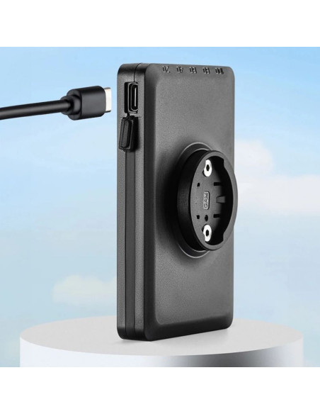 Lampka rowerowa rockbros jp008 przednia pod licznik z powerbankiem 5000mah 150lm ipx6 - czarna