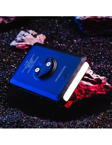 Lampka rowerowa rockbros jp008 przednia pod licznik z powerbankiem 5000mah 150lm ipx6 - czarna