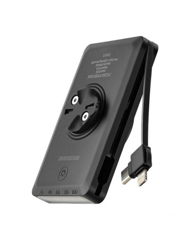 Lampka rowerowa rockbros jp008 przednia pod licznik z powerbankiem 5000mah 150lm ipx6 - czarna