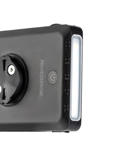 Lampka rowerowa rockbros jp008 przednia pod licznik z powerbankiem 5000mah 150lm ipx6 - czarna
