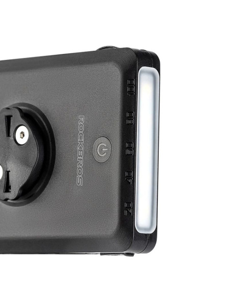 Lampka rowerowa rockbros jp008 przednia pod licznik z powerbankiem 5000mah 150lm ipx6 - czarna