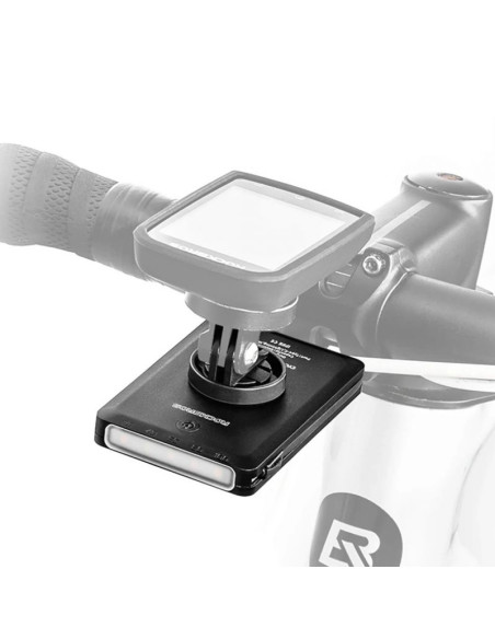 Lampka rowerowa rockbros jp008 przednia pod licznik z powerbankiem 5000mah 150lm ipx6 - czarna