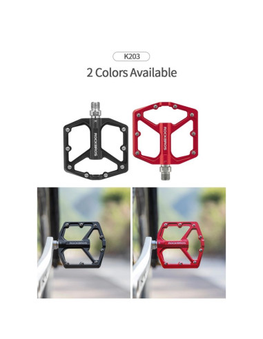 Zestaw pedałów rowerowych rockbros k203-bk - czarny