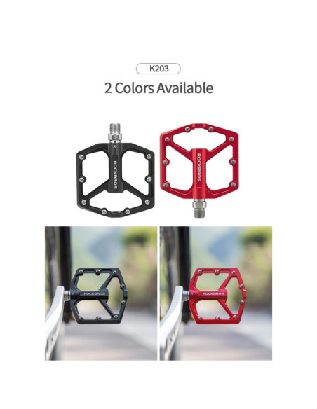 Zestaw pedałów rowerowych rockbros k203-bk - czarny