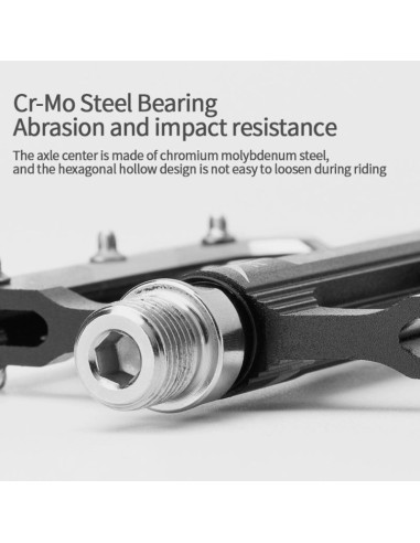 Zestaw pedałów rowerowych rockbros k203-bk - czarny