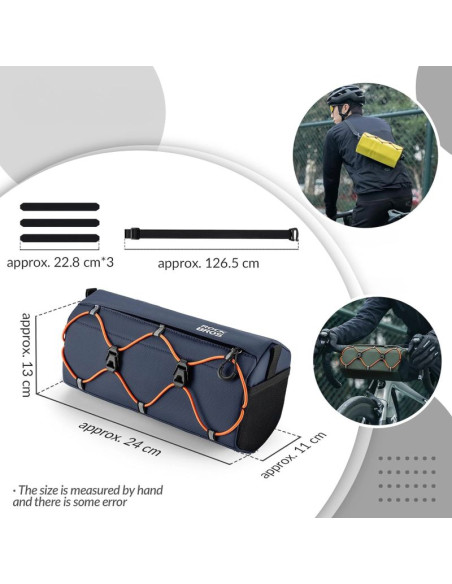 Torba rockbros 30110054002 rowerowa na kierownicę 2,2 l - niebieska