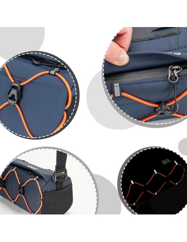 Torba rockbros 30110054002 rowerowa na kierownicę 2,2 l - niebieska