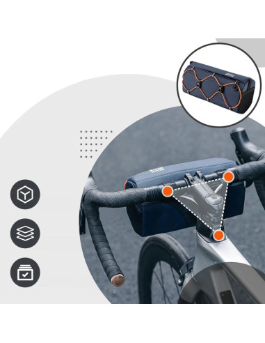 Torba rockbros 30110054002 rowerowa na kierownicę 2,2 l - niebieska