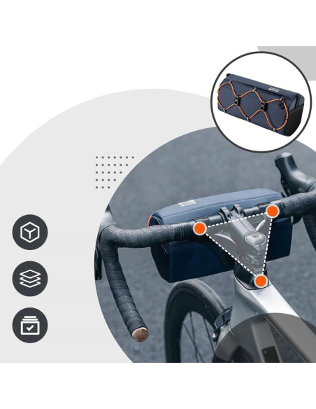 Torba rockbros 30110054002 rowerowa na kierownicę 2,2 l - niebieska