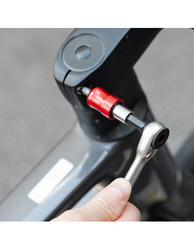 Zestaw narzędzi rowerowych rockbros multitool z kluczem grzechotkowym i łyżkami do opon - czarny