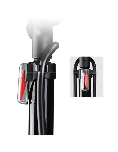 Pompka podłogowa rockbros gp6532b z manometrem - czarno-pomarańczowa