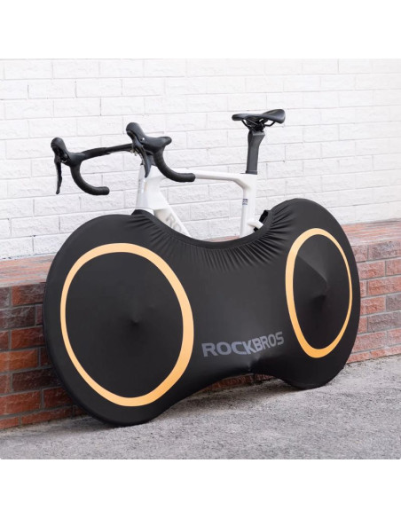 Pokrowiec elastyczny rockbros d95 kompatybilny z rowerami 26-29 cali gravel, górski, miejski, szosowy 700c (71×152 cm) - czarny