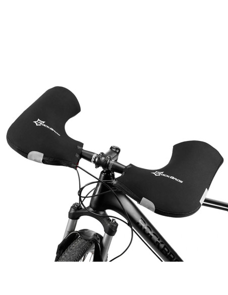 Rękawiczki ocieplane na kierownicę rockbros d16-b wiatroodporne wodoodporne kompatybilne z motocyklem - czarne