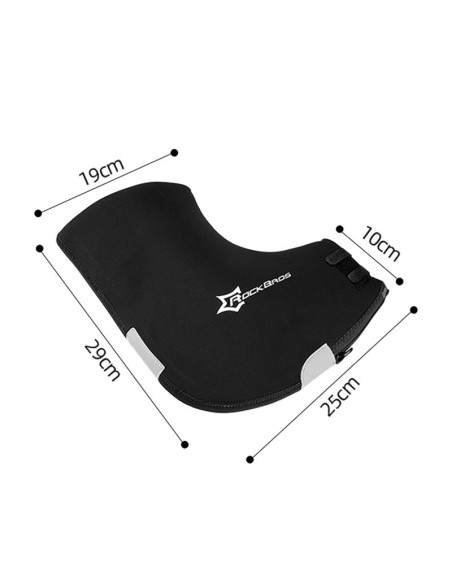 Rękawiczki ocieplane na kierownicę rockbros d16-b wiatroodporne wodoodporne kompatybilne z motocyklem - czarne