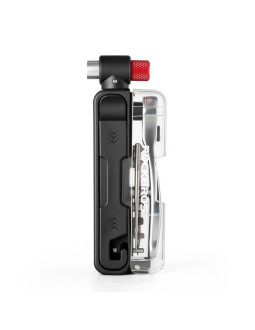 Zestaw narzędzi rowerowych rockbros multitool z pompką na naboje co2 i kluczem grzechotkowym - czarny 2