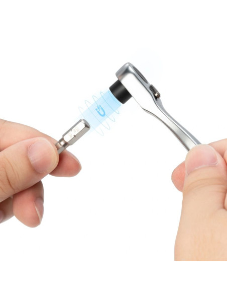 Zestaw narzędzi rowerowych rockbros multitool z pompką na naboje co2 i kluczem grzechotkowym - czarny