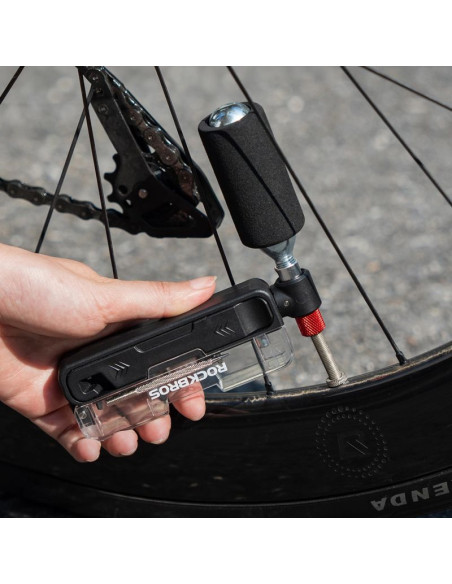 Zestaw narzędzi rowerowych rockbros multitool z pompką na naboje co2 i kluczem grzechotkowym - czarny