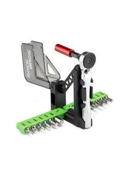 Zestaw narzędzi rowerowych rockbros z mini grzechotką i bitami - półprzezroczysty, zielony