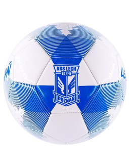 Piłka herb lech poznań bialo-niebieska