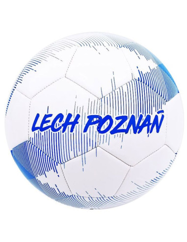 Piłka herb lech poznań bialo-niebieska