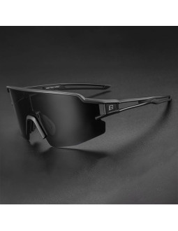 Okulary rowerowe rockbros polaryzacyjne z ochroną uv i wkładką korekcyjną 14120008006 szare szkła - czarne 2