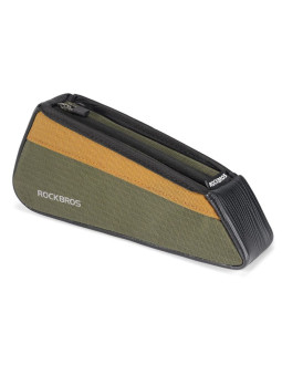 Torba rowerowa rockbros 088 na górną rórę ramy 0,25l - zielono-pomarańczowa