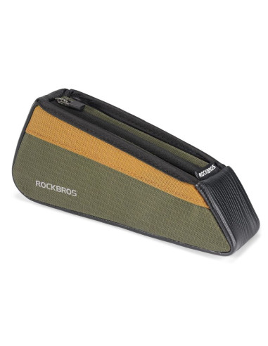 Torba rowerowa rockbros 088 na górną rórę ramy 0,25l - zielono-pomarańczowa