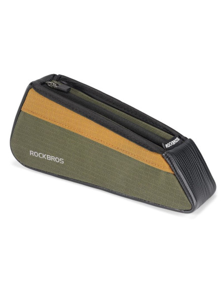 Torba rowerowa rockbros 088 na górną rórę ramy 0,25l - zielono-pomarańczowa