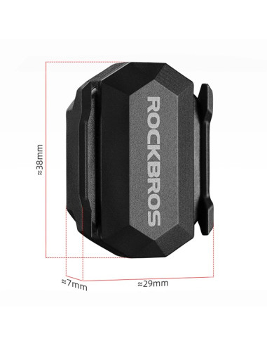 Czujnik prędkości lub kadencji 2w1 rockbros c3 ant+ / bluetooth - czarny