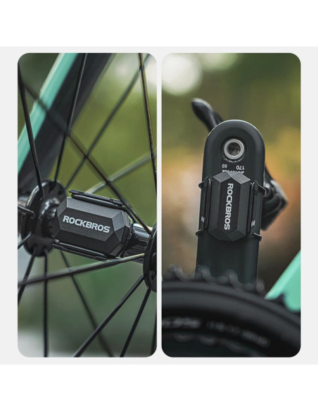 Czujnik prędkości lub kadencji 2w1 rockbros c3 ant+ / bluetooth - czarny