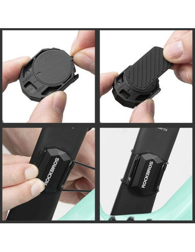 Czujnik prędkości lub kadencji 2w1 rockbros c3 ant+ / bluetooth - czarny