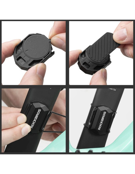 Czujnik prędkości lub kadencji 2w1 rockbros c3 ant+ / bluetooth - czarny