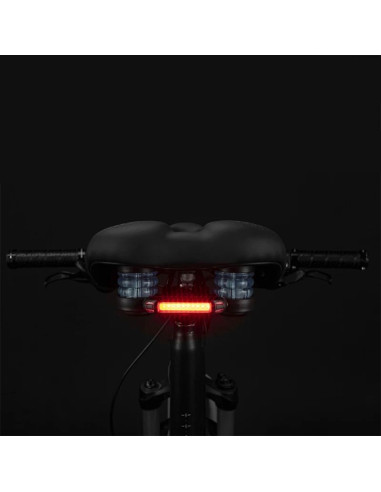 Siodełko rowerowe rockbros 38218916002 mtb + lampka - czarne