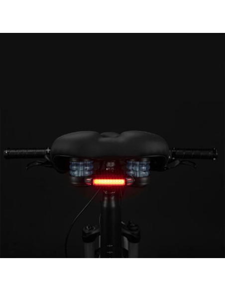 Siodełko rowerowe rockbros 38218916002 mtb + lampka - czarne