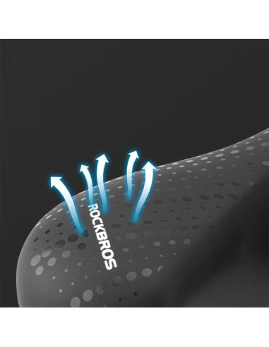 Siodełko rowerowe rockbros 38218916002 mtb + lampka - czarne