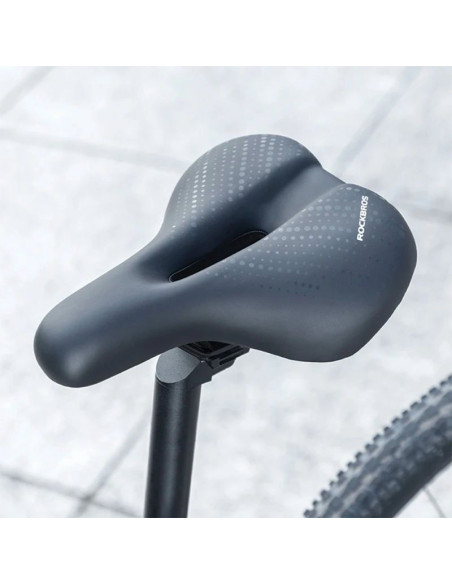 Siodełko rowerowe rockbros 38218916002 mtb + lampka - czarne
