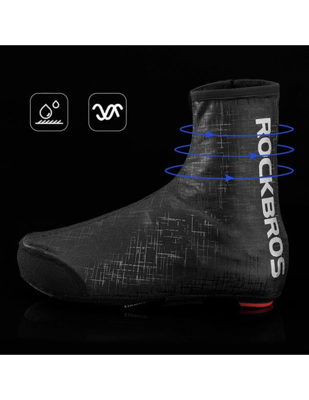 Ochraniacze na buty rockbros lf1081 wiatroodporne wodoodporne 42-46 cm - czarne